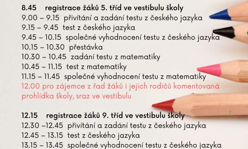 přijímací zkoušky nanečisto 