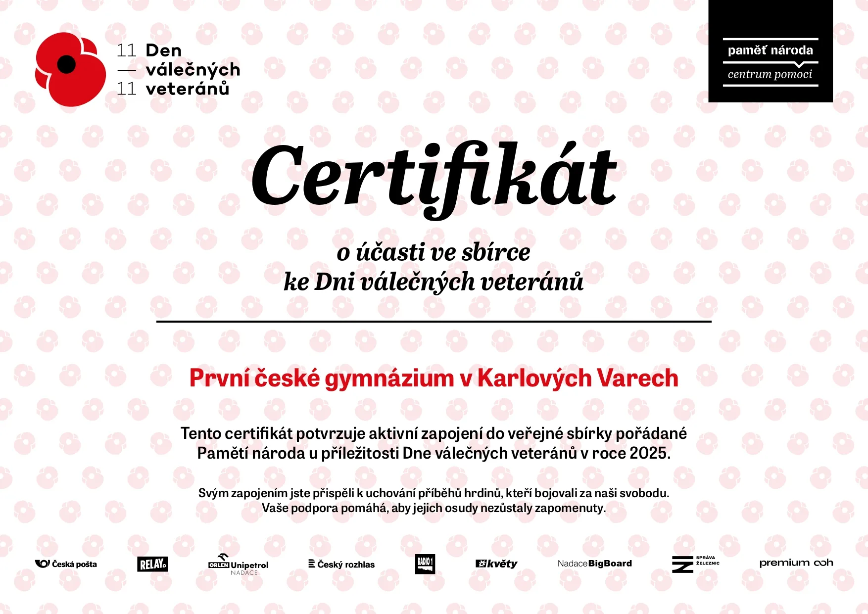 den válečných veteránů