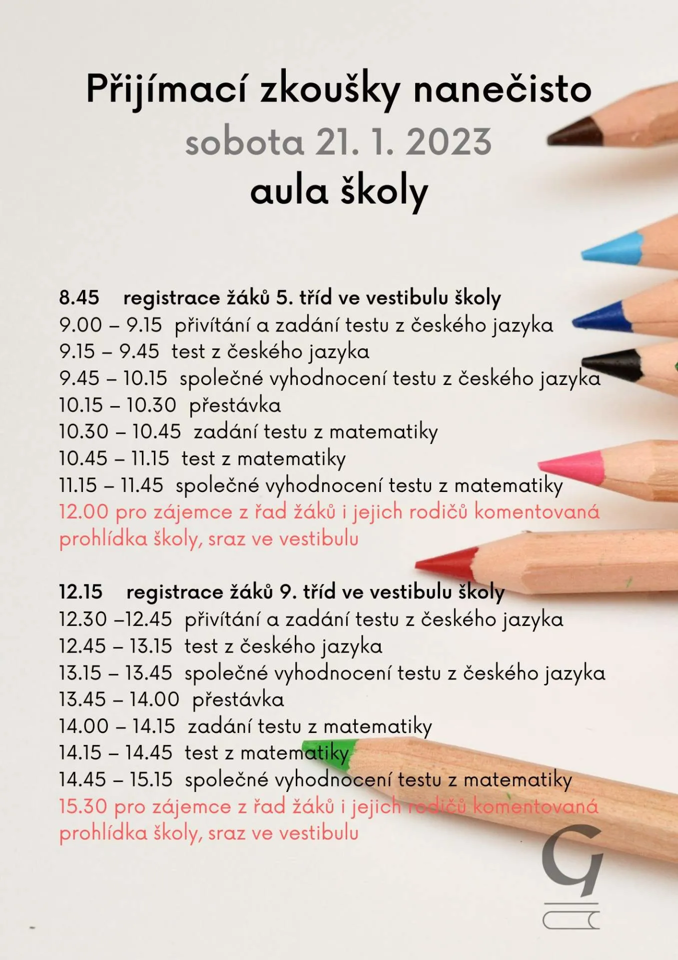 přijímací zkoušky nanečisto 