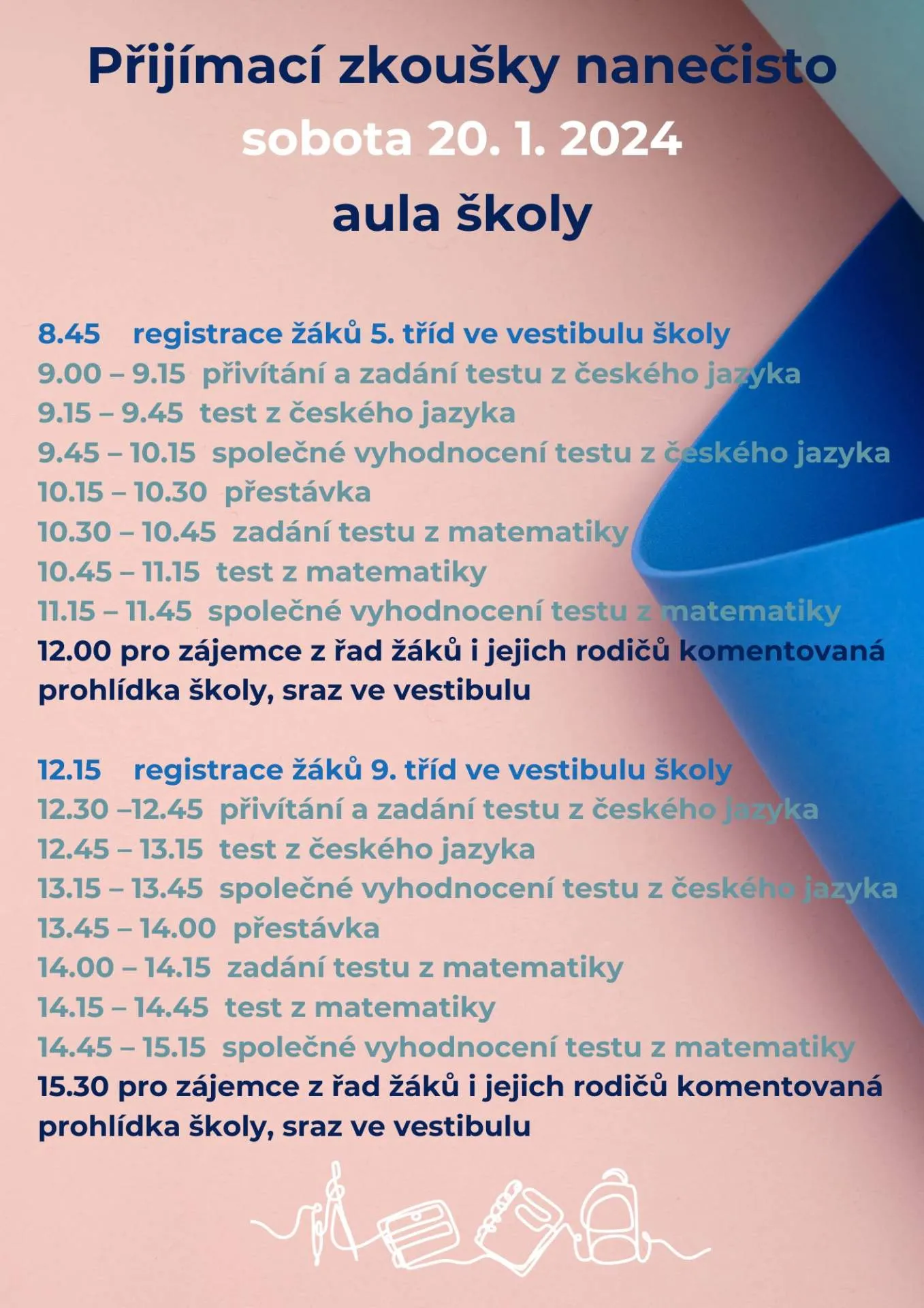 přijímací zkoušky nanečisto 